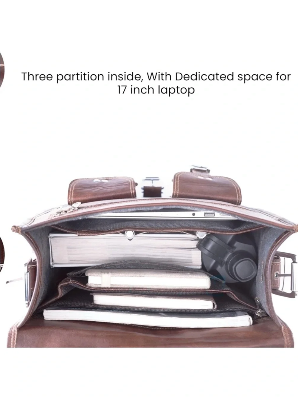 Brown Leather Backpack for Men